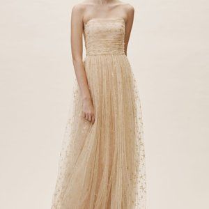 Joanna August Brenda Tulle Dress in Star Champagne